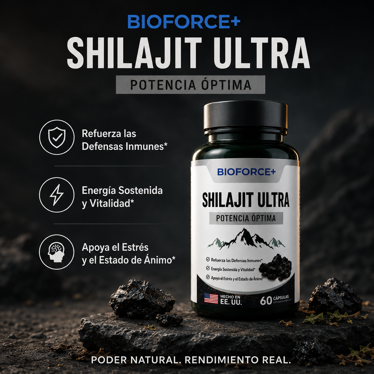SHILAJIT ULTRA™ 60 CAPS - RECUPERA TU MEJOR VERSIÓN