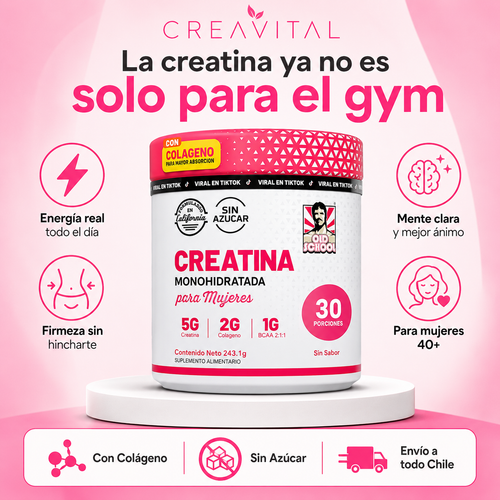 CREAVITAL Creatina para mujeres - energía y firmeza